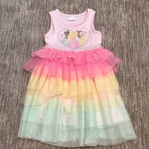 Disney Pink Dress with Rainbow Skirt